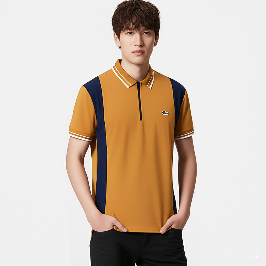 Mustard Navy Polo – Stylish Men’s Wear Elvo By KA