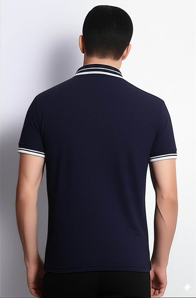 Navy Mustard Polo – Trendy Men’s Wear Elvo By KA