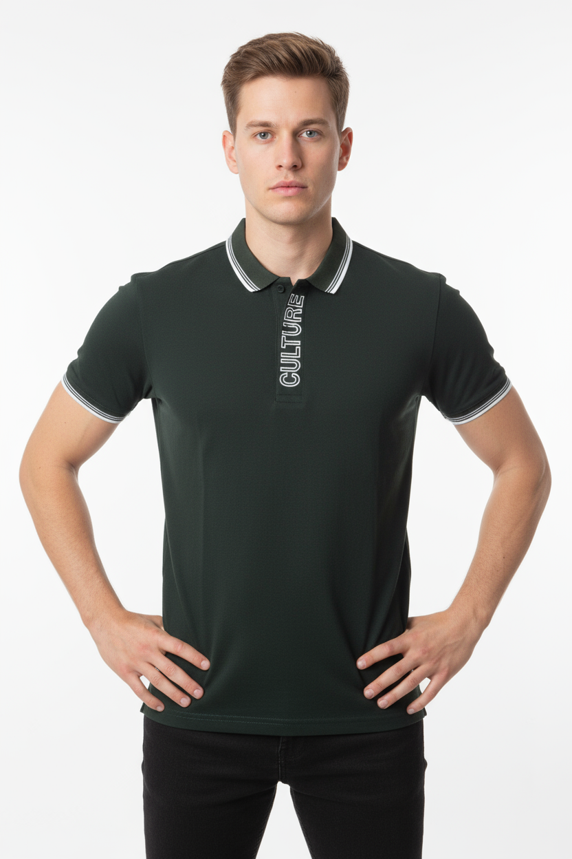 Men’s Green Polo Shirt – CULTURE Design Elvo By KA