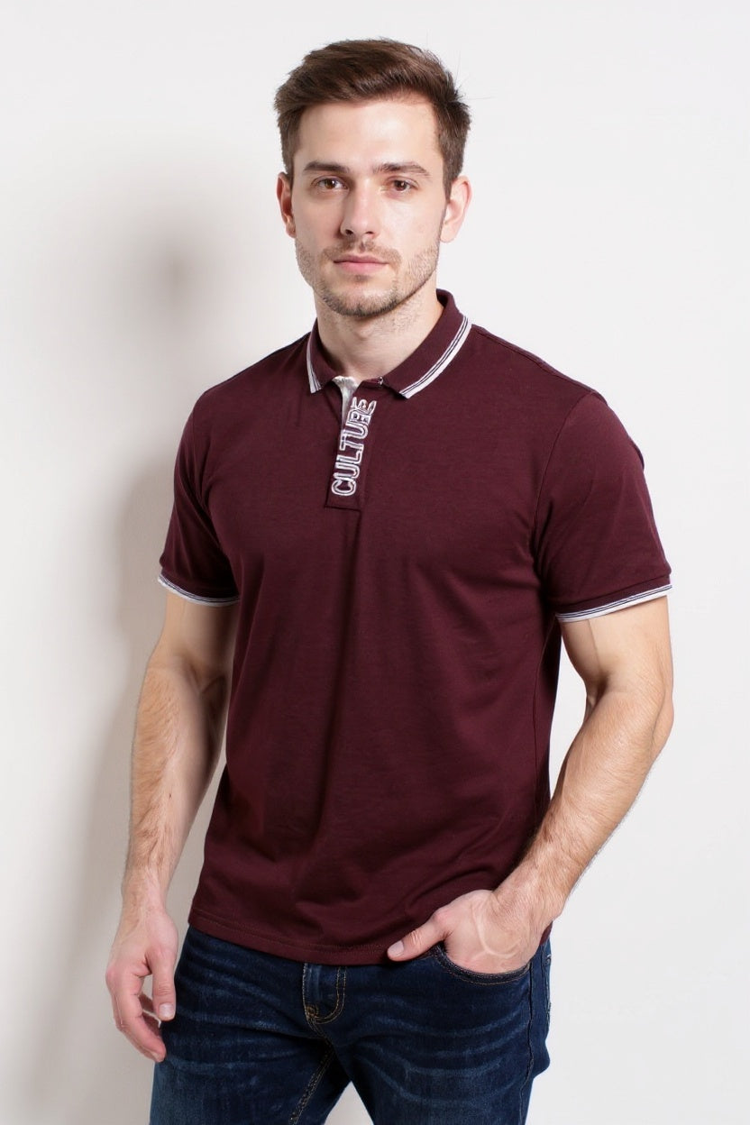 Men’s Maroon Polo Shirt – CULTURE Design Elvo By KA