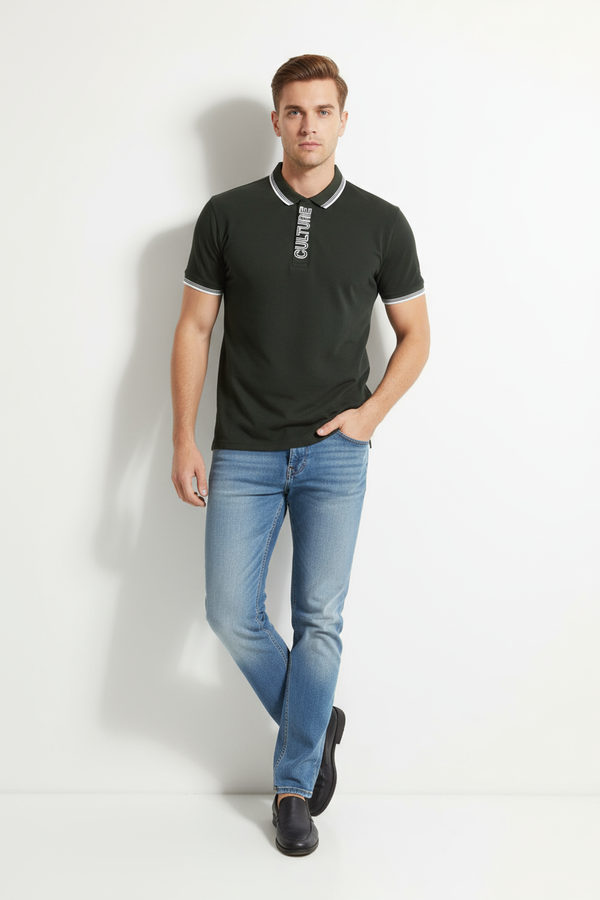 Men’s Green Polo Shirt – CULTURE Design Elvo By KA