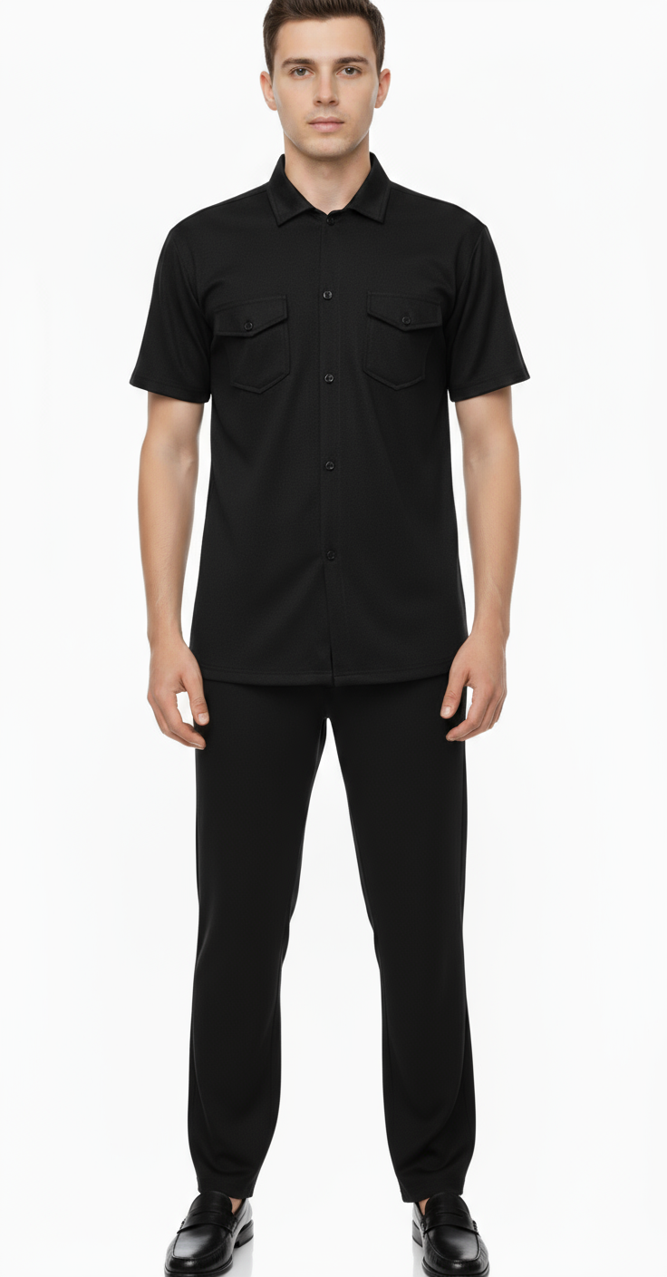 Men’s Safari Suit – Black Elvo By KA
