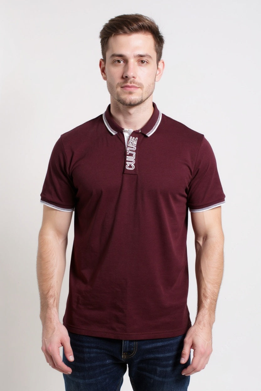 Men’s Maroon Polo Shirt – CULTURE Design Elvo By KA