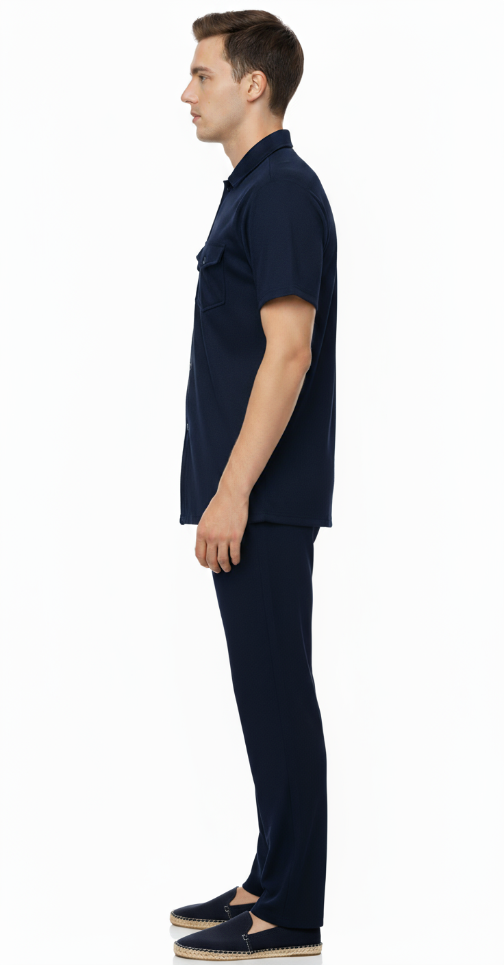 Men’s Safari Suit – Navy Blue Elvo By KA
