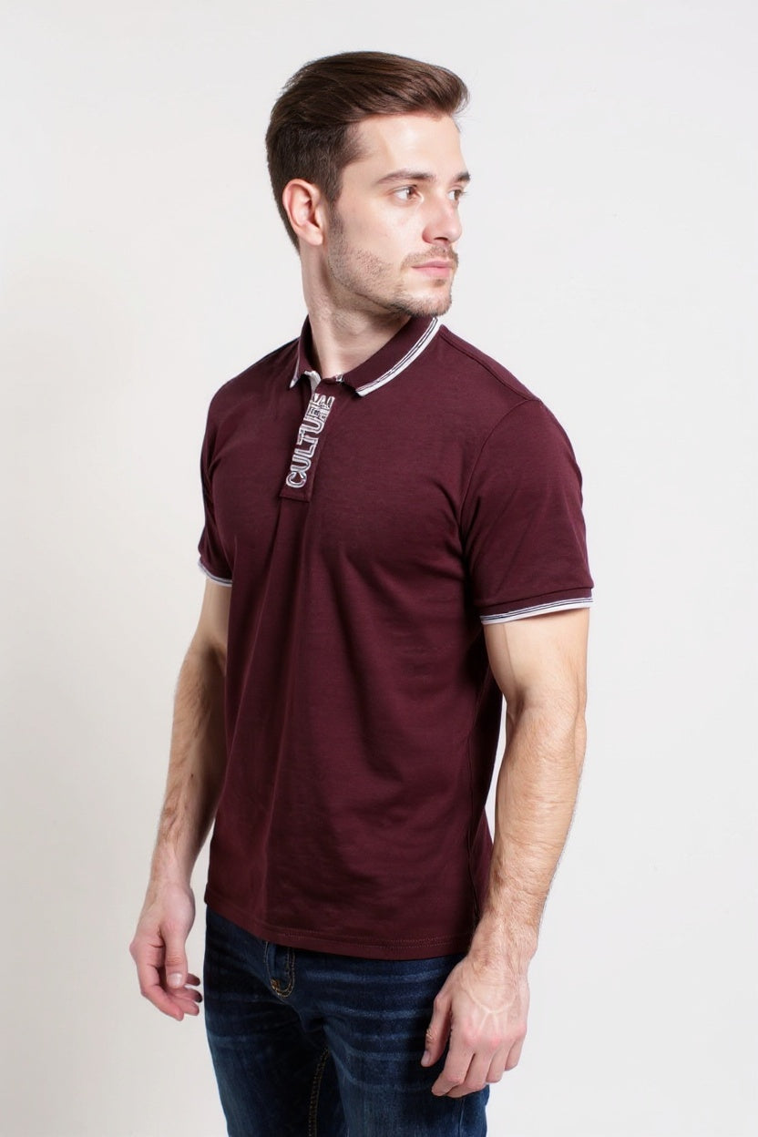Men’s Maroon Polo Shirt – CULTURE Design Elvo By KA