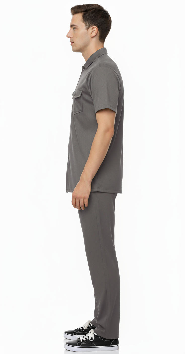 Men’s Safari Suit – Grey Elvo By KA