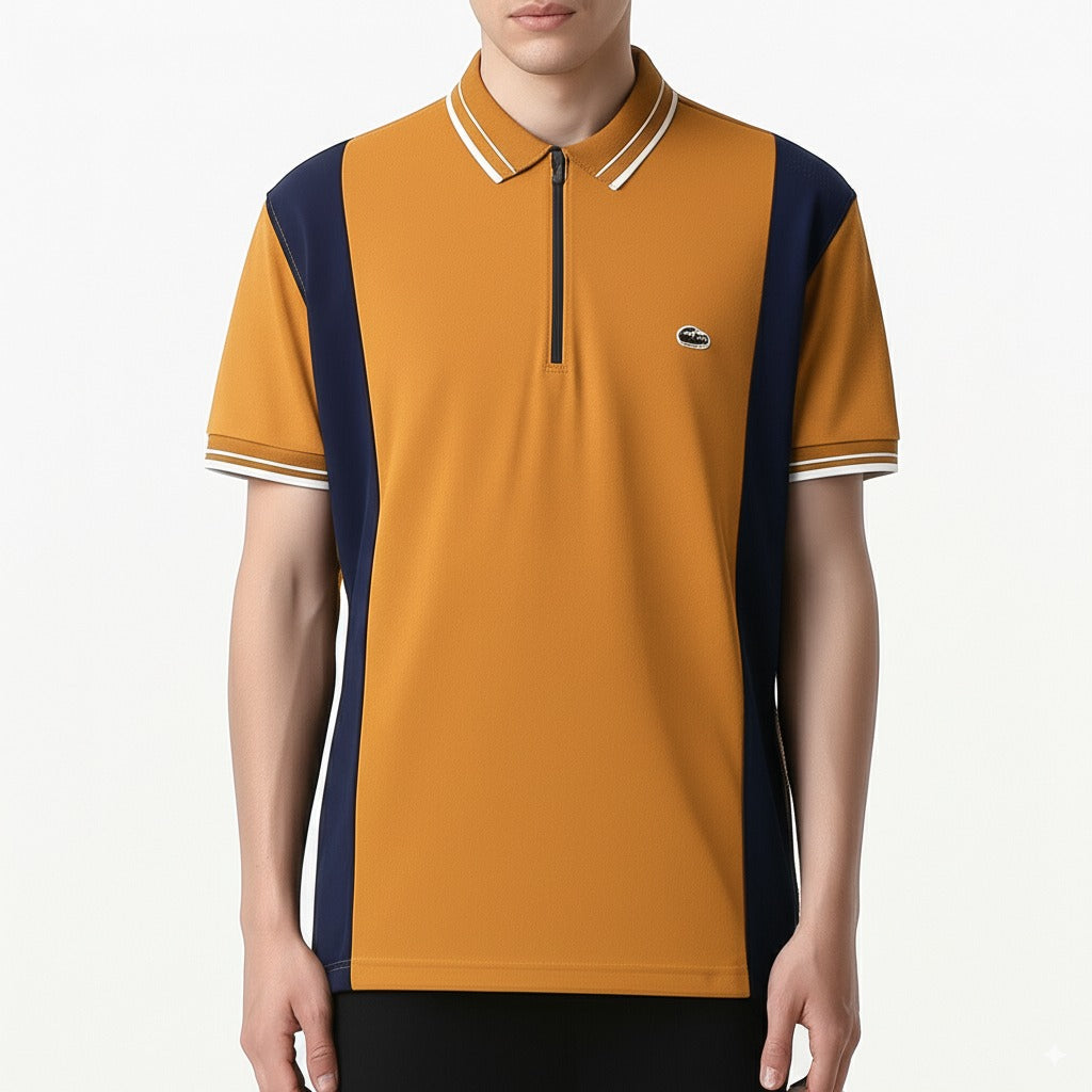 Mustard Navy Polo – Stylish Men’s Wear Elvo By KA