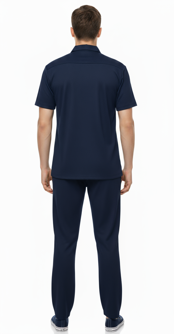 Men’s Safari Suit – Navy Blue Elvo By KA