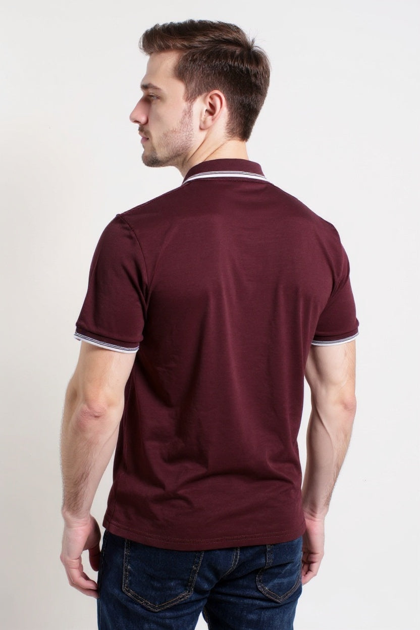 Men’s Maroon Polo Shirt – CULTURE Design Elvo By KA