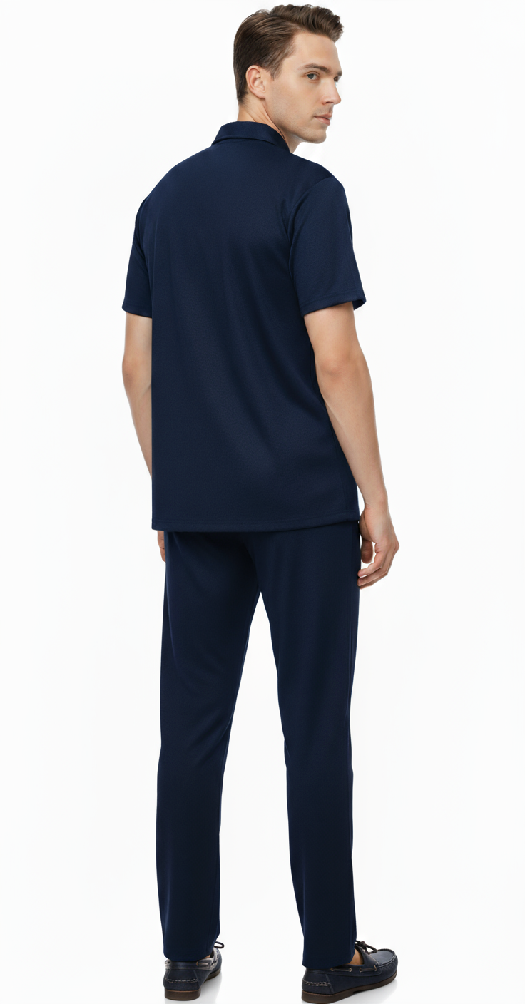 Men’s Safari Suit – Navy Blue Elvo By KA