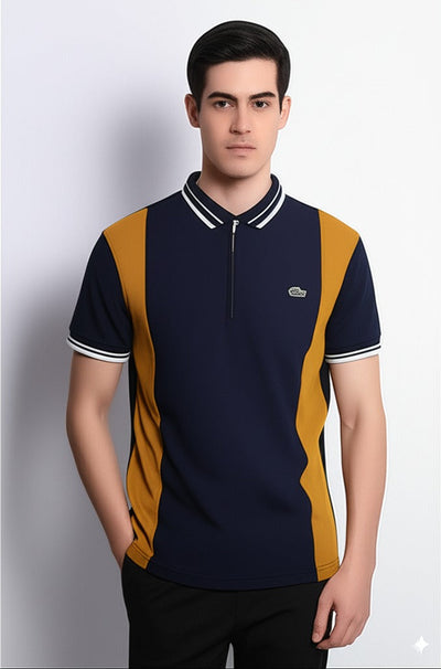 Navy Mustard Polo – Trendy Men’s Wear Elvo By KA