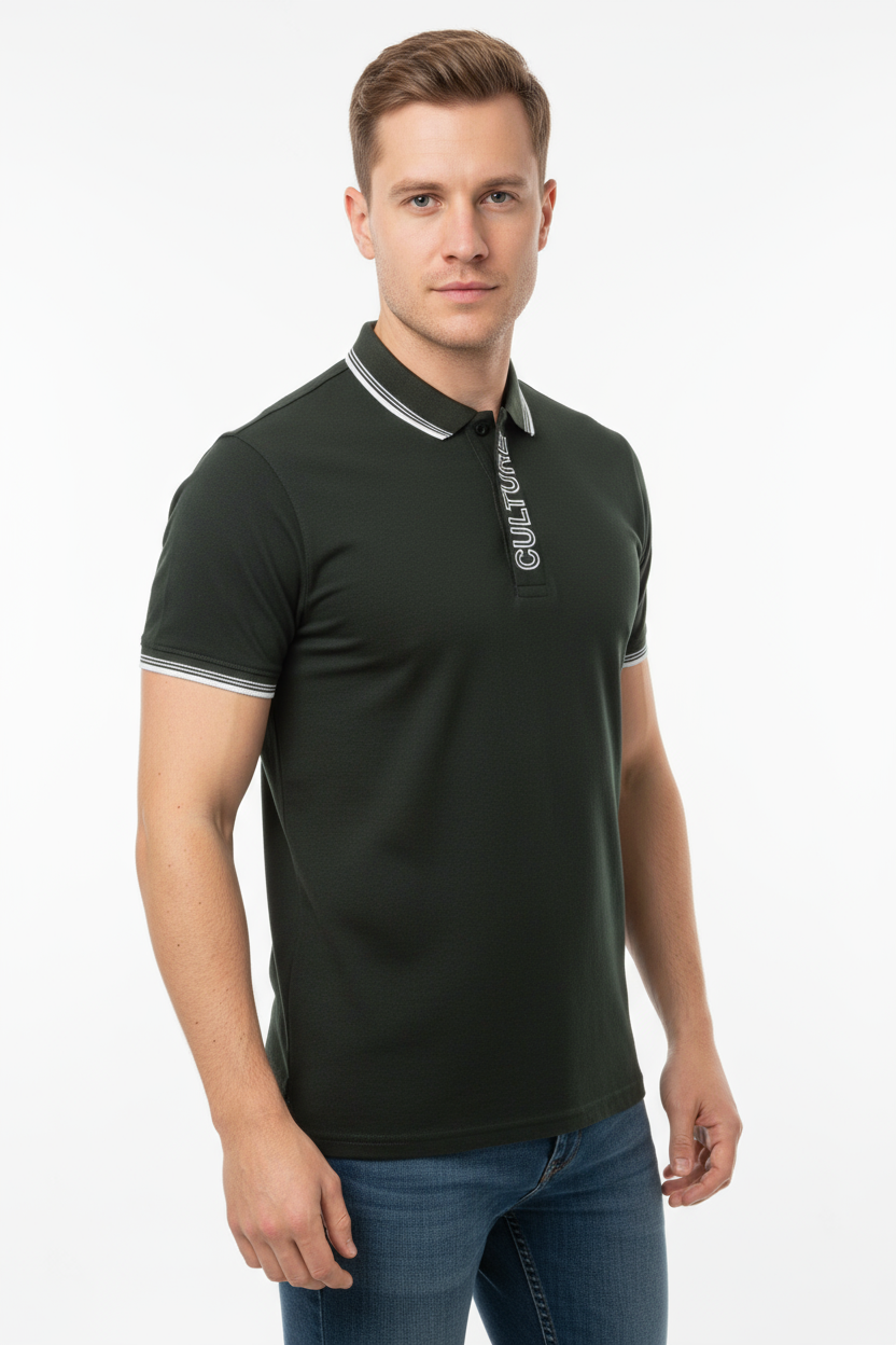Men’s Green Polo Shirt – CULTURE Design Elvo By KA