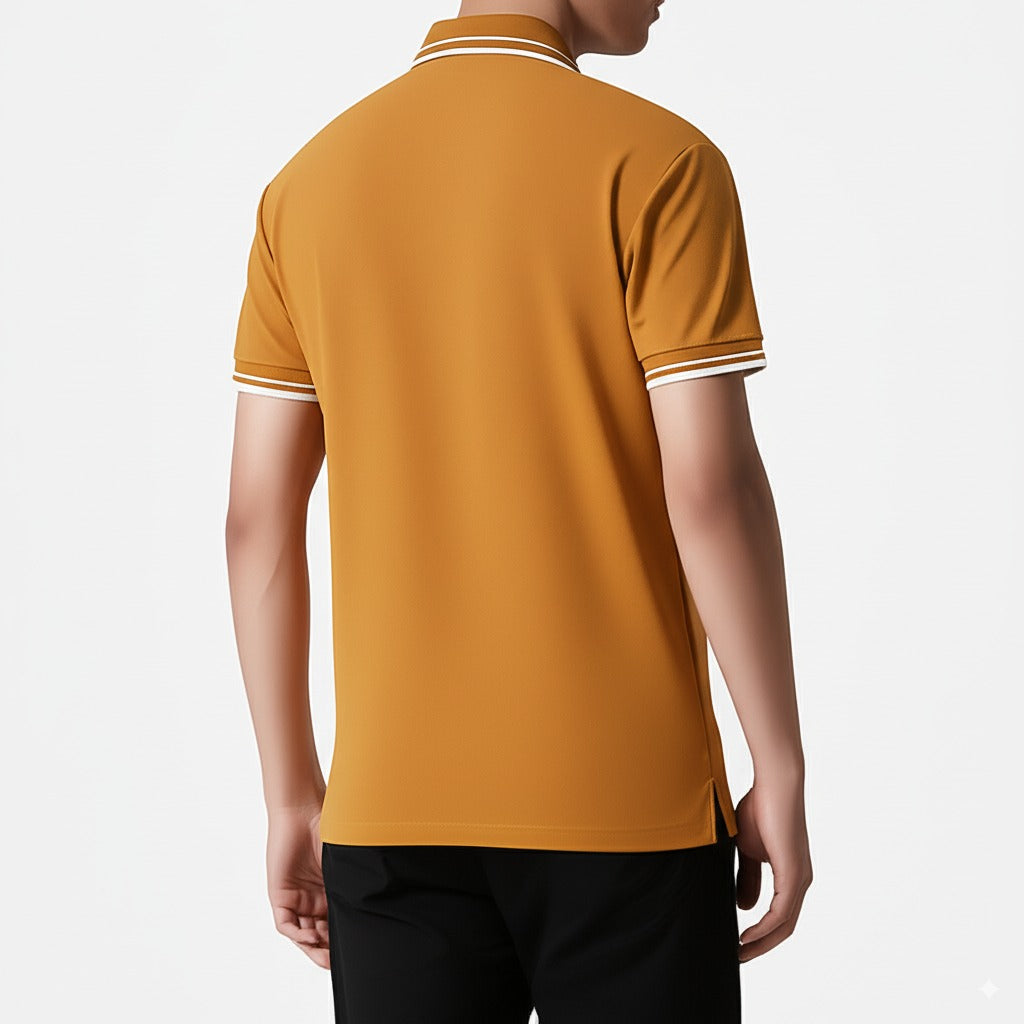 Mustard Navy Polo – Stylish Men’s Wear Elvo By KA