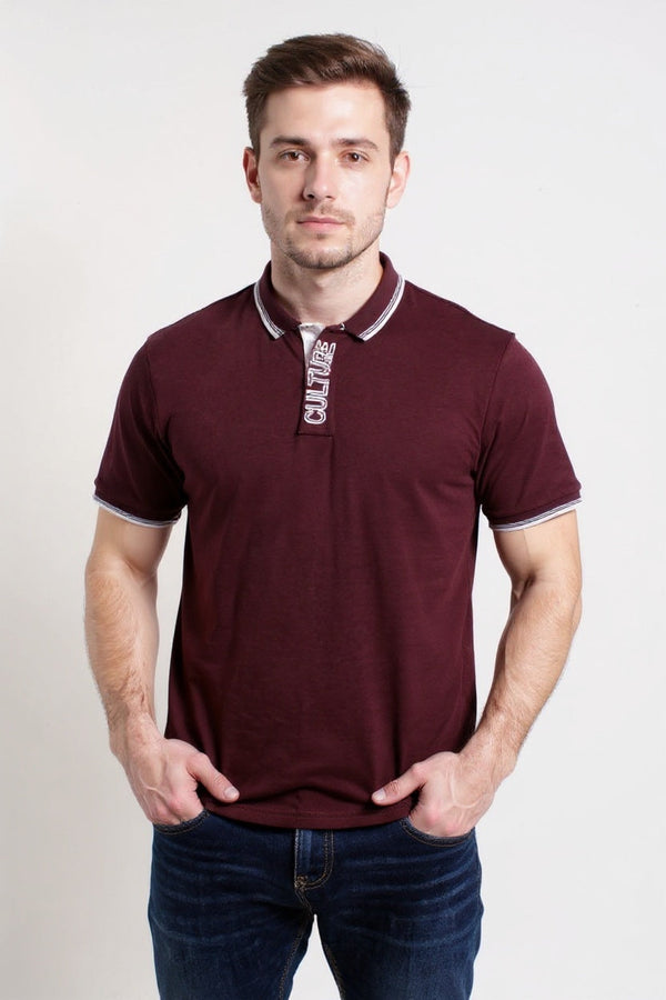 Men’s Maroon Polo Shirt – CULTURE Design Elvo By KA