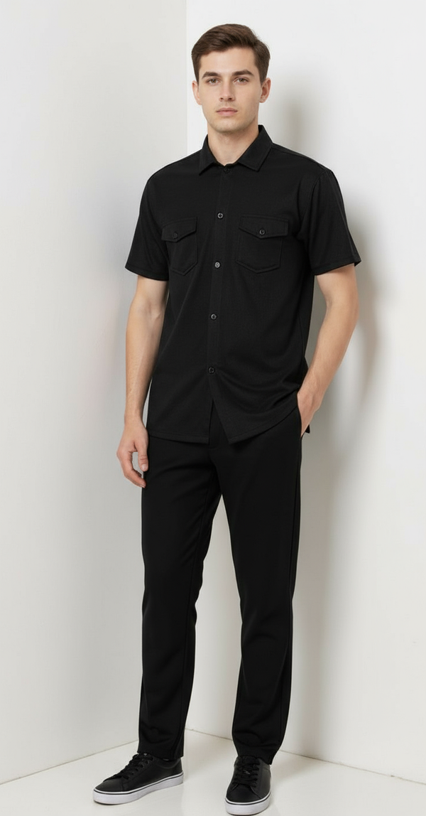 Men’s Safari Suit – Black Elvo By KA