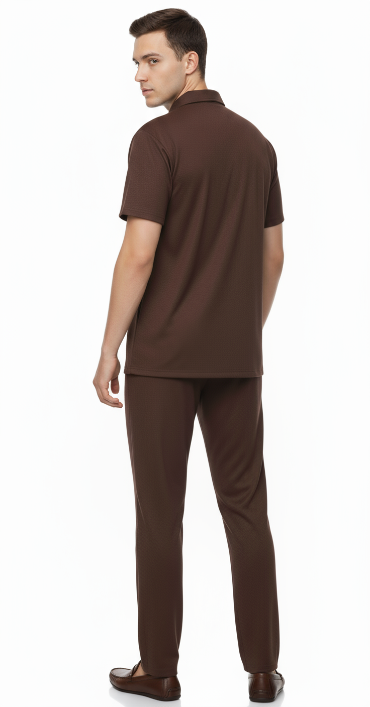 Men’s Safari Suit – Maroon Elvo By KA